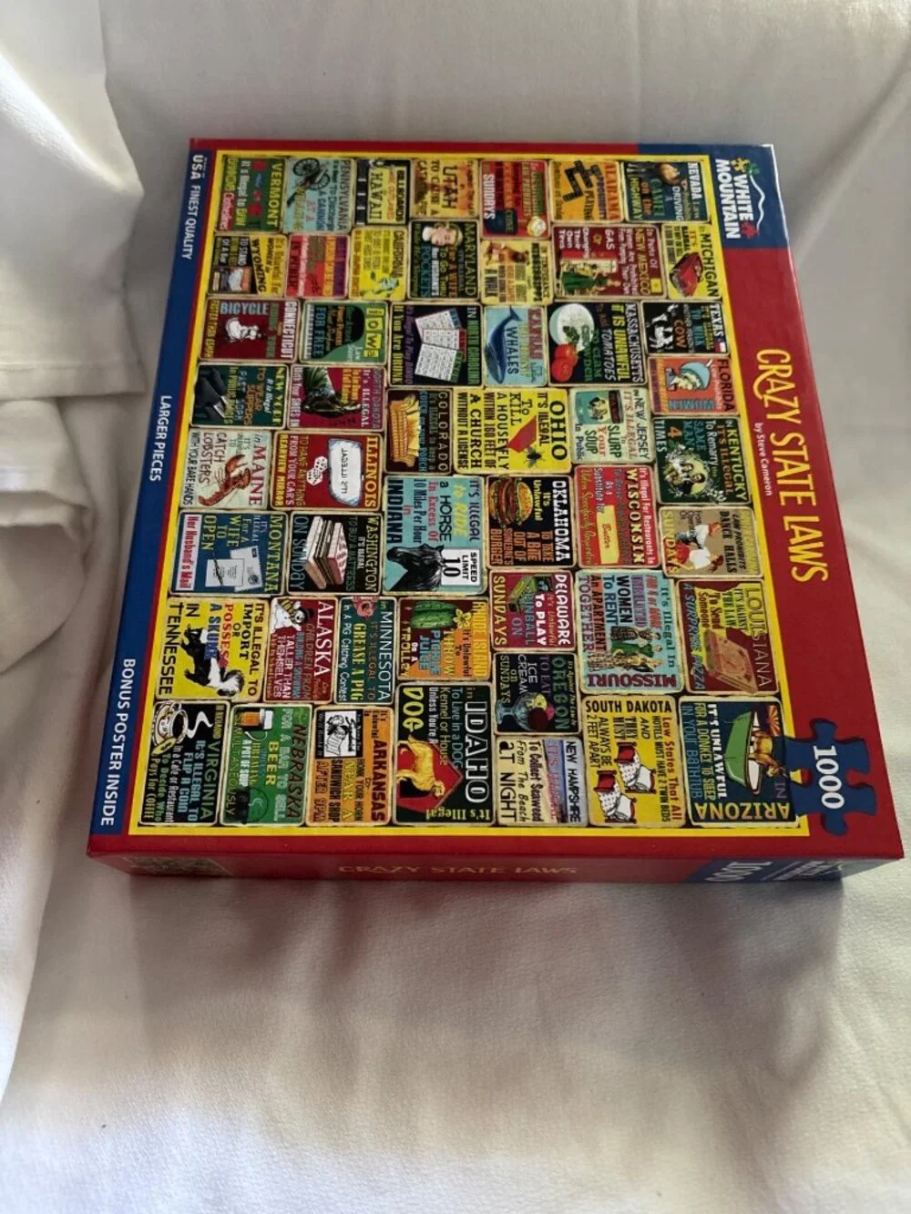 Crazy State Laws Jigsaw Puzzle 1000 Pieces By White Mountain With Bonus Poster I